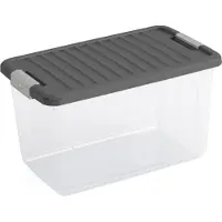 Kis W Opbergbox M - 29,5L - wieltjes - transparant