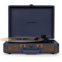 Crosley Cruiser Plus Deluxe Portable Turntable Bluetooth Out Navy