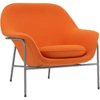 Normann Copenhagen Drape Low Fauteuil Remix 536 / Grijs - Fauteuils Textiel Orange - 712872