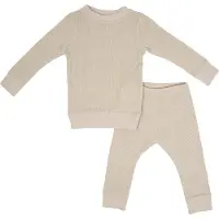 Lodger 2-delige pyjama Ciumbelle Ivory Ecru Jongens/Meisjes Katoen Ronde hals - maat 68