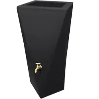 Prestige Regenton manhattan twist zwart 250L incl. messing kraantje