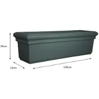 Prestige 70L grijze raamplantenbak bloempot