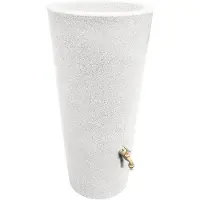 Prestige Regenton manhattan rond wit 160L incl. messing kraantje