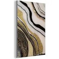 MuchoWow Wanddecoratie Metaal - Aluminium Schilderij Industrieel - Edelsteen - Abstract - Marmer - Natuur - 40x60 cm - Dibond - Foto op aluminium - Industriële muurdecoratie - Voor de woonkamer/slaapkamer
