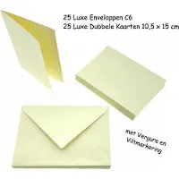 Benza 25 Luxe Enveloppen 114 x 162 mm met Bijpassende Dubbele Kaarten