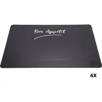 COSY&TRENDY Cosy & Trendy Placemat Zwart Transparant 43.5x28.5cm