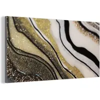 MuchoWow Wanddecoratie Metaal - Aluminium Schilderij Industrieel - Edelsteen - Abstract - Marmer - Natuur - 160x80 cm - Dibond - Foto op aluminium - Industriële muurdecoratie - Voor de woonkamer/slaapkamer