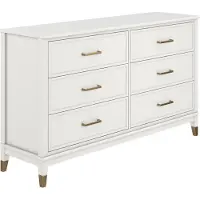 DOMUS Kast Westerleigh met 6 laden, mdf, poten van massief hout, hoogte 85 cm, breedte 145 cm