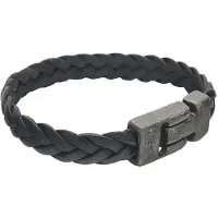 Josh Heren Leren Armband Zwart | 24456-BRA