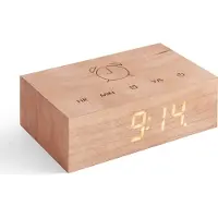 Gingko Click clock Flip natural cherry