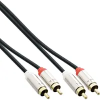 InLine Slim Audio Kabel 2x Cinch ST/ST