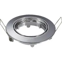 Aigostar - Inbouwspot chrome rond - kantelbaar - zaagmaat 74mm - buitenmaat 82mm