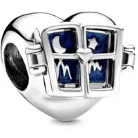 Fler | 925 Sterling Zilver Bedel | Thanks Mum Window Heart Charm | Charm Cadeau voor moeder | Moederdag | Past op populaire bedel armbanden (standaard - 3mm) | armbandbedel | Bedels Charms Beads