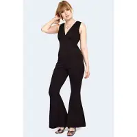 Voodoo Vixen - 60s Flare Jumpsuit - S - Zwart