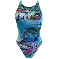Turbo Brave Swimsuit Blauw 2XL Vrouw