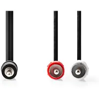 Nedis Stereo-Audiokabel | 3,5 mm Male | 2x RCA Male | Vernikkeld | 5.00 m | Rond | Zwart