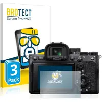 BROTECT Screenprotector 3 Stuks voor Sony Alpha 7 IV Beschermglas transparant