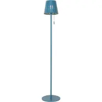 QAZQA Buiten vloerlamp blauw incl. LED 3-staps dimbaar op solar - Ferre