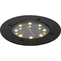 QAZQA Moderne grondspot zwart incl. LED IP65 Solar - Terry