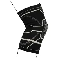 Avento Knie Compressie Bandage - Zwart/Zilvergrijs - L/XL