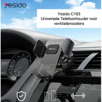Yesido Originele Yesido C163 ventilatierooster houder - Telefoonhouder - Hoge Kwaliteit! - Sterk - Telefoonhouder - Yesido - Stabiele Telefoonhouder - GESCHIKT VOOR VENTILATIEROOSTER