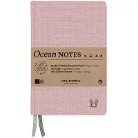 Aurora Ocean notitieboek 145 x 220 mm gelijnd 96 vellen krabberood