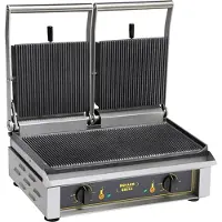 Roller Grill dubbel contactgrill (gegroefd/gegroefd)