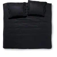 Damai Linea - Dekbedovertrek - 200x200/220 cm - Tweepersoons - Zwart + 2 kussenslopen 60x70
