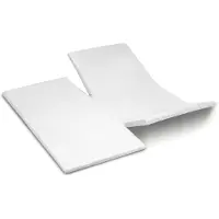 Cinderella Dubbele Split Topper Hoeslaken Weekend White (Katoen)-180 x 210 cm