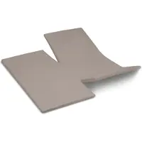 Cinderella Dubbele Split Topper Hoeslaken Taupe (Satijn)-180 x 210 cm