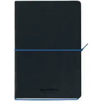 Aurora Tesoro notitieboek A5 gelinieerd 96 vel zwart/blauw