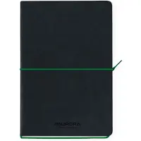Aurora Tesoro notitieboek A5 gelinieerd 96 vel zwart/groen