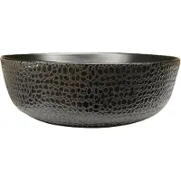 Delivo Croco ronde waskom croco rond mat zwart 41 cm
