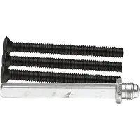 Axa wisselstift RVS + bouten M6x80mm zwart (Set)