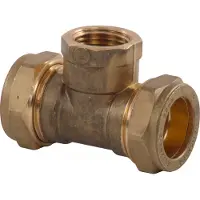Flowflex T-stuk 2x knel x Bn.Dr. 22x1/2"x22