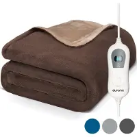Auronic Elektrische Warmtedeken - 1 Persoons - 3 Warmtestanden - met Timer - 160 x 120cm - Bruin