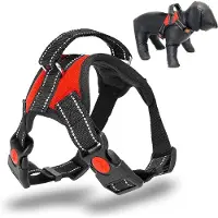Nobleza Hondenharnas met handvat - honden harnas - veiligheidssluiting - Reflecterend - beveiligde kliksluiting - S - Rood