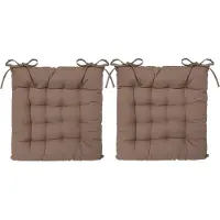 Atmosphera Tuintoelkussen - 4x - taupe - katoen - 38 x 6 cm - zitkussen