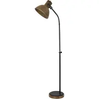 Light & Living Vloerlamp 47x29x129 cm IMBERT hout bruin+mat zwart