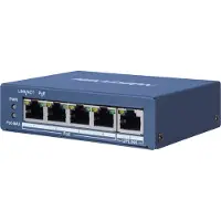 Hikvision DS-3E0505P-E Pro Series 4 poort unmanaged POE+ switch met 1x RJ45