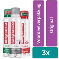 Borotalco - Deodorant - Try Out - 3 x 150ml - voordeelverpakking