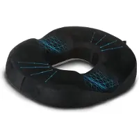 LifeGoods Donut Zitkussen – Ergonomisch Stoelkussen – U-vorm – Wasbare Hoes – Zwart