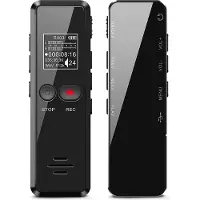 Auronic Digitale Voice Recorder - Dictafoon - 8GB Opslag - Ruisonderdrukking - USB Oplaadbaar - Afluisterapparatuur - Zwart