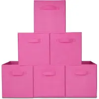 LifeGoods Kast Organizers - 6 Stuks - 20L - Textiel - Roze