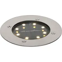 QAZQA Moderne grondspot staal incl. LED IP65 Solar - Terry