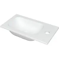 Ink Enter Meubelfontein 40x22cm Polystone - Met Kraangat - Mat Wit - 8718835126964 - Rechthoekig - Wastafels, Fonteinen, Meubelfonteinen