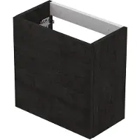 Ink Contra/Enter Fonteinonderkast 40x22cm Push-to-open - Houtskool Eiken - 8718835131685 - Wastafels, Fonteinen, Fonteinonderkasten