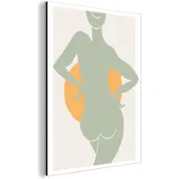 MuchoWow Wanddecoratie Metaal - Aluminium Schilderij Industrieel - Vrouw - Zon - Geel - Groen - Lichaam - 30x40 cm - Dibond - Foto op aluminium - Industriële muurdecoratie - Voor de woonkamer/slaapkamer