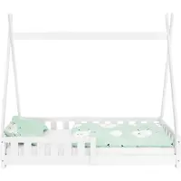 ML-Design Kinderbed Tipi | hout wit 168x86x150 cm kinderbedden | NADUVI