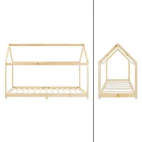 ML-Design Kinderbedframe Cynthia | hout naturel 98x206x141 cm kinderbedden | NADUVI